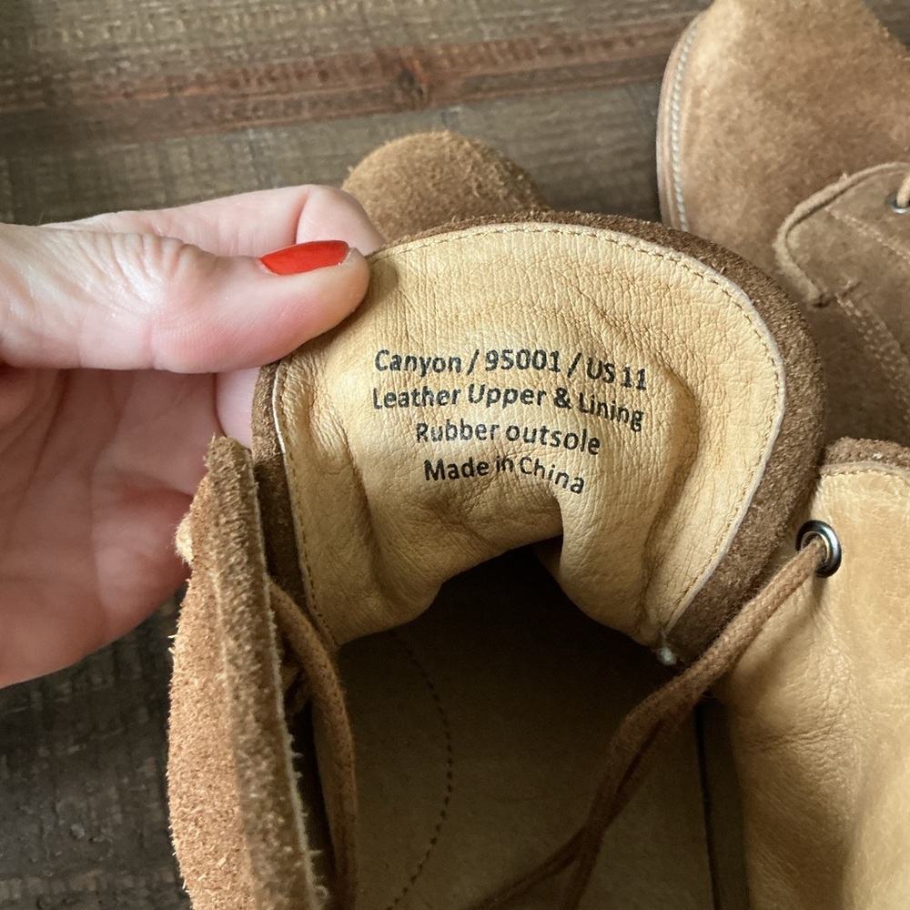 Warfield & Grand Men's Tan Suede Chukka Boots Size 11 - Picture 7 of 9